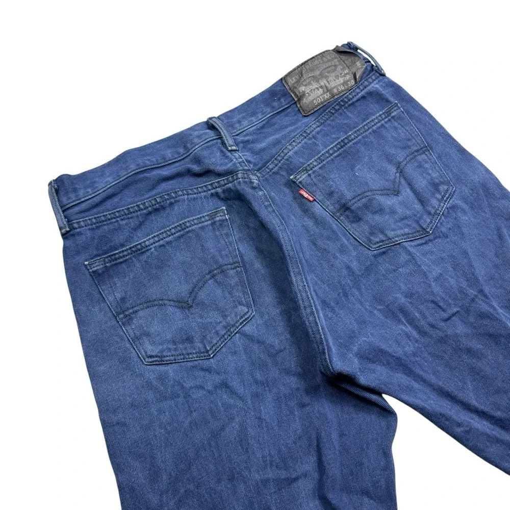 Levi's 501XX Jeans Mens 36x30 Dark Wash Button Fly Straight Grunge Baggy Midrise